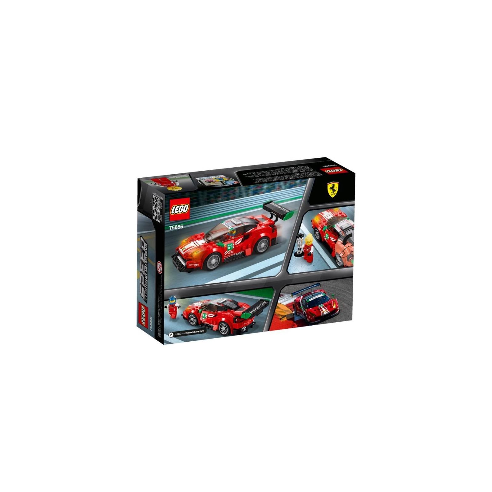 Конструктор LEGO Speed Champions Ferrari 488 GT3 Scuderia Corsa 179 деталей (75886) изображение 4