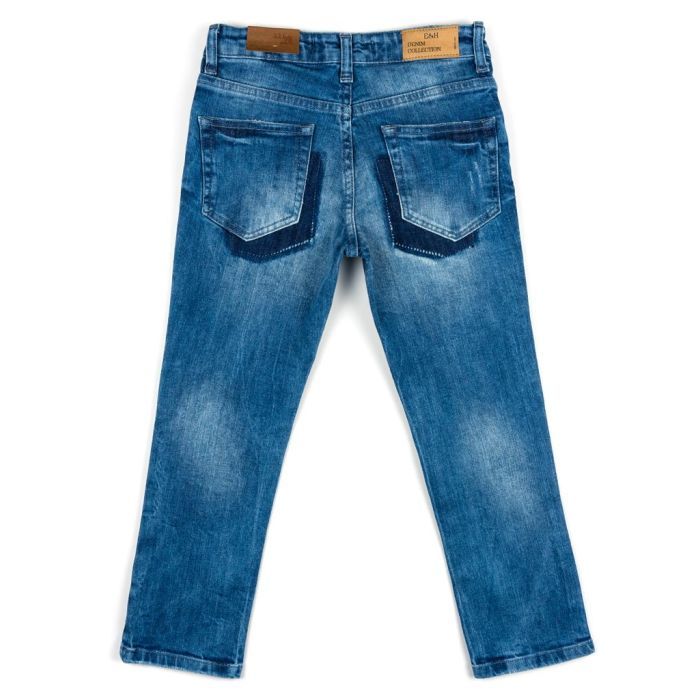 Штани дитячі Breeze джинсові з потертостями (OZ-18606-128B-blue) зображення 2