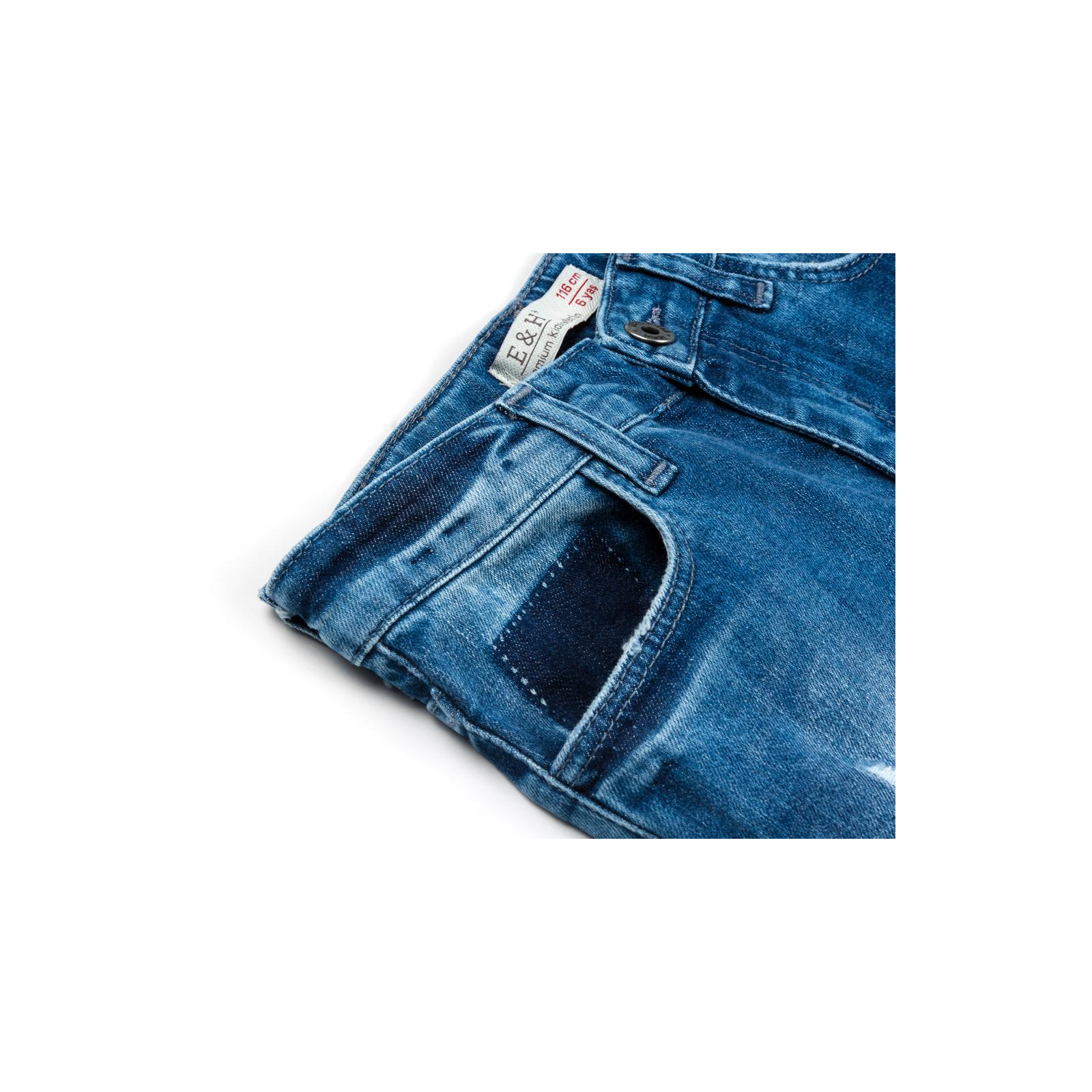 Штани дитячі Breeze джинсові з потертостями (OZ-18606-152B-blue) зображення 5