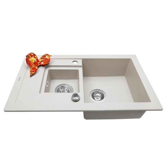 Мийка кухонна Perfelli PIERRA PGP 536-78 WHITE зображення 3