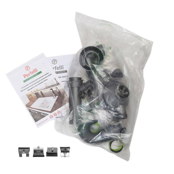 Мийка кухонна Perfelli PIERRA PGP 536-78 WHITE зображення 5