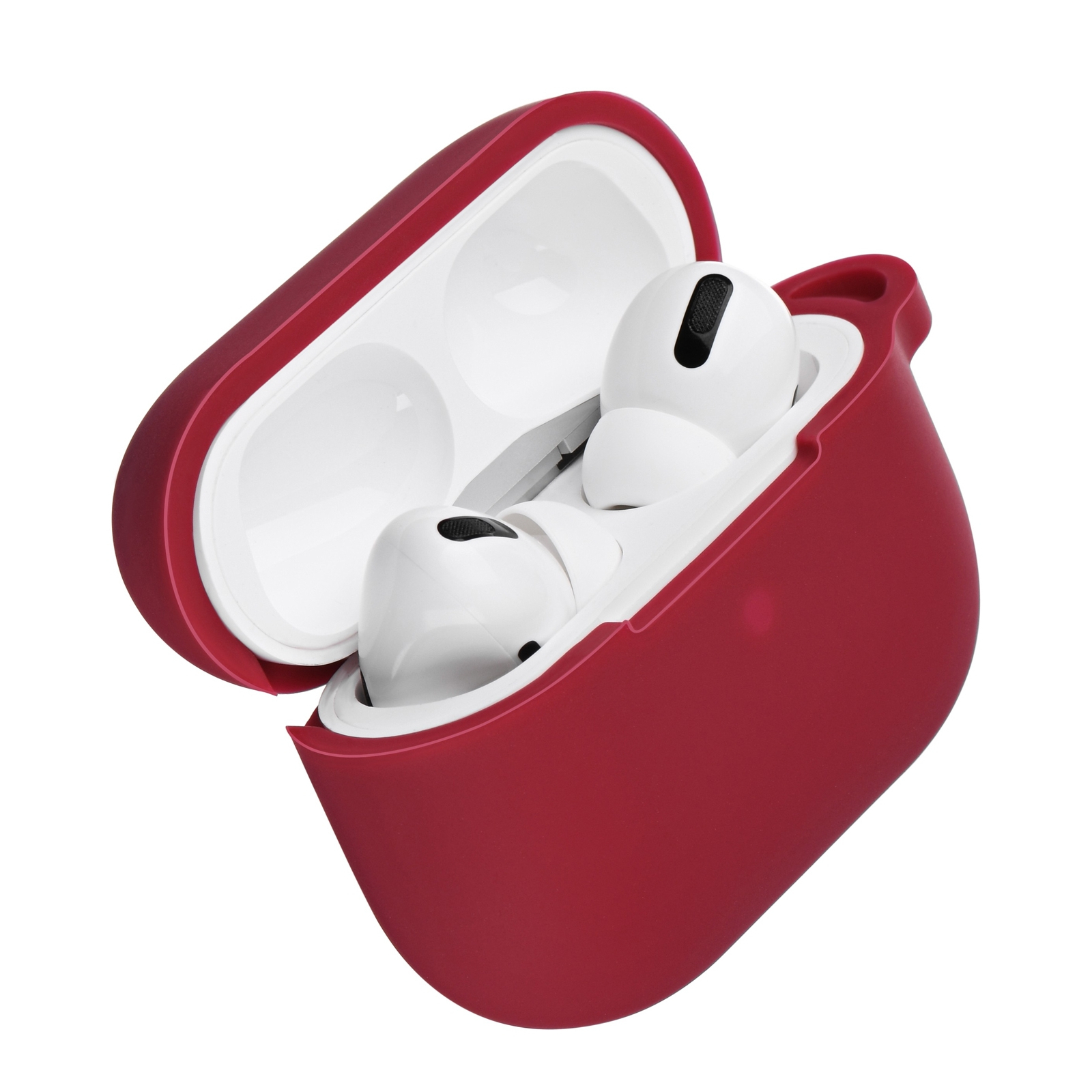 Чохол для навушників 2E для Apple AirPods Pro Pure Color Silicone 2.5 мм Cherry red (2E-PODSPR-IBPCS-2.5-CHR) зображення 2