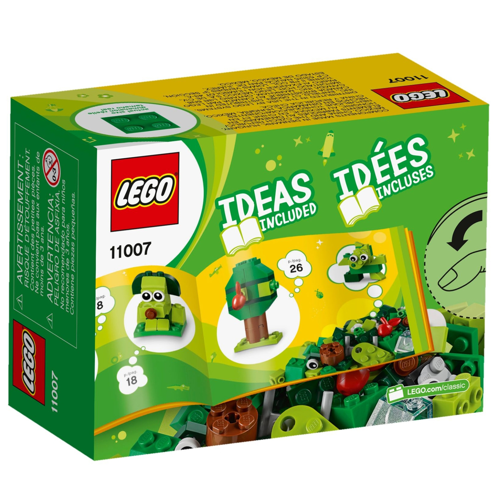 Конструктор LEGO Classic Зелені кубики для творчості 60 д (11007) зображення 4