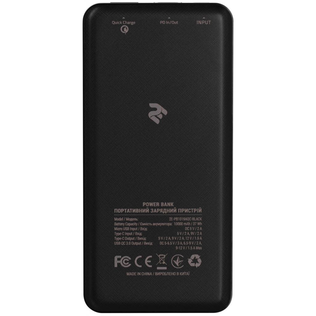 Батарея универсальная 2E 10000мА/ч, PD, QC3.0, MicroUSB, Type-C, black (2E-PB1019AQC-BLACK) изображение 3
