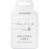 Дата кабель USB 2.0 AM to Type-C + Micro 5P 1.5m white Samsung (EP-DG930DWEGRU) изображение 3