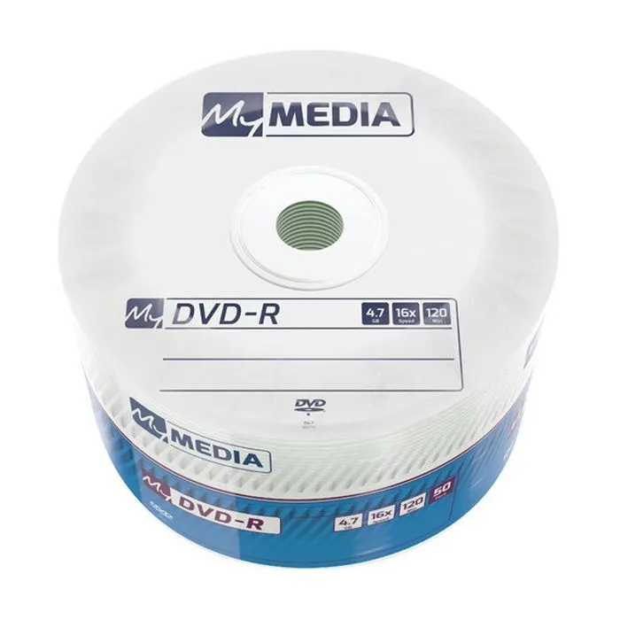 Диск DVD MyMedia DVD-R 4.7GB 16X Wrap MATT SILVER 50шт (69200)
