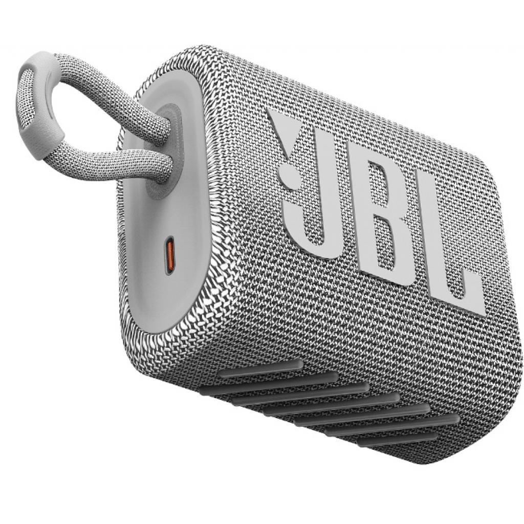 Акустична система JBL Go 3 White (JBLGO3WHT) зображення 9