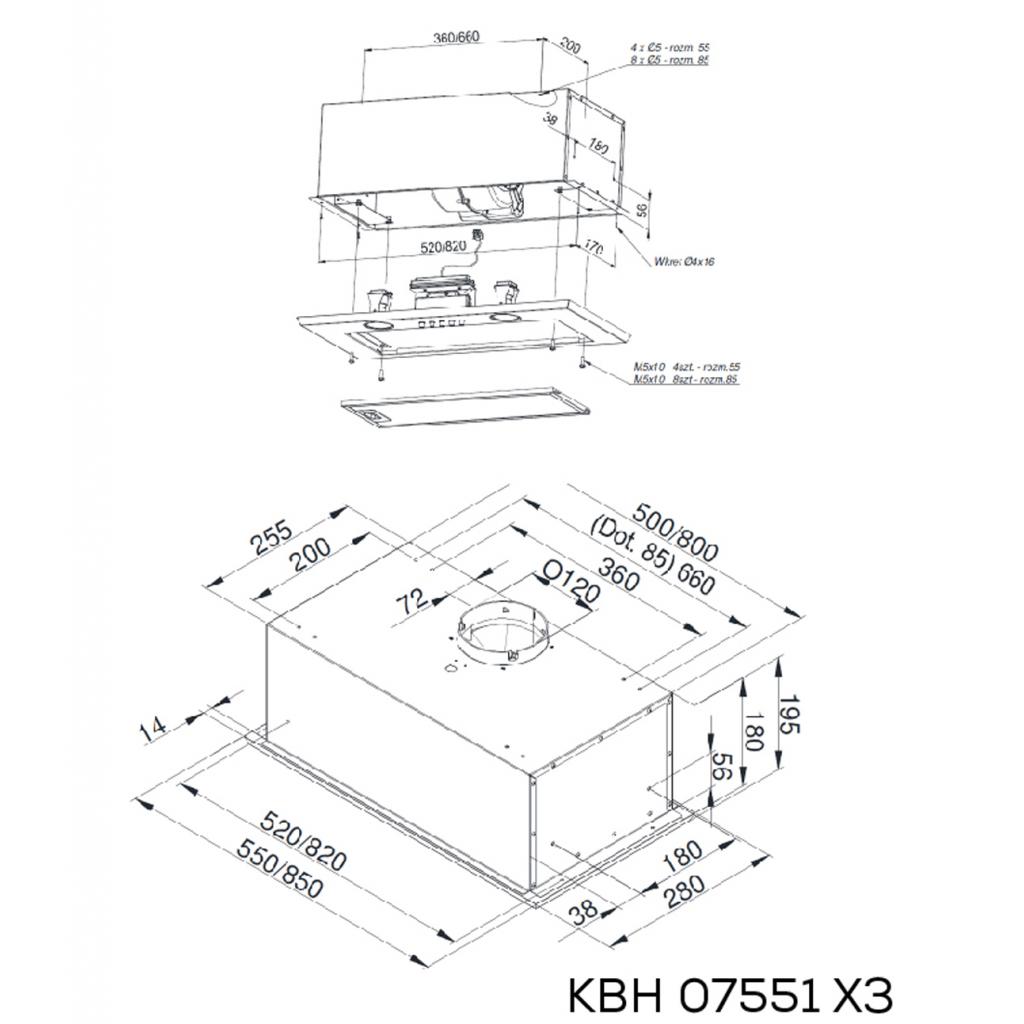 Витяжка кухонна Kernau KBH 07551 X3 зображення 2