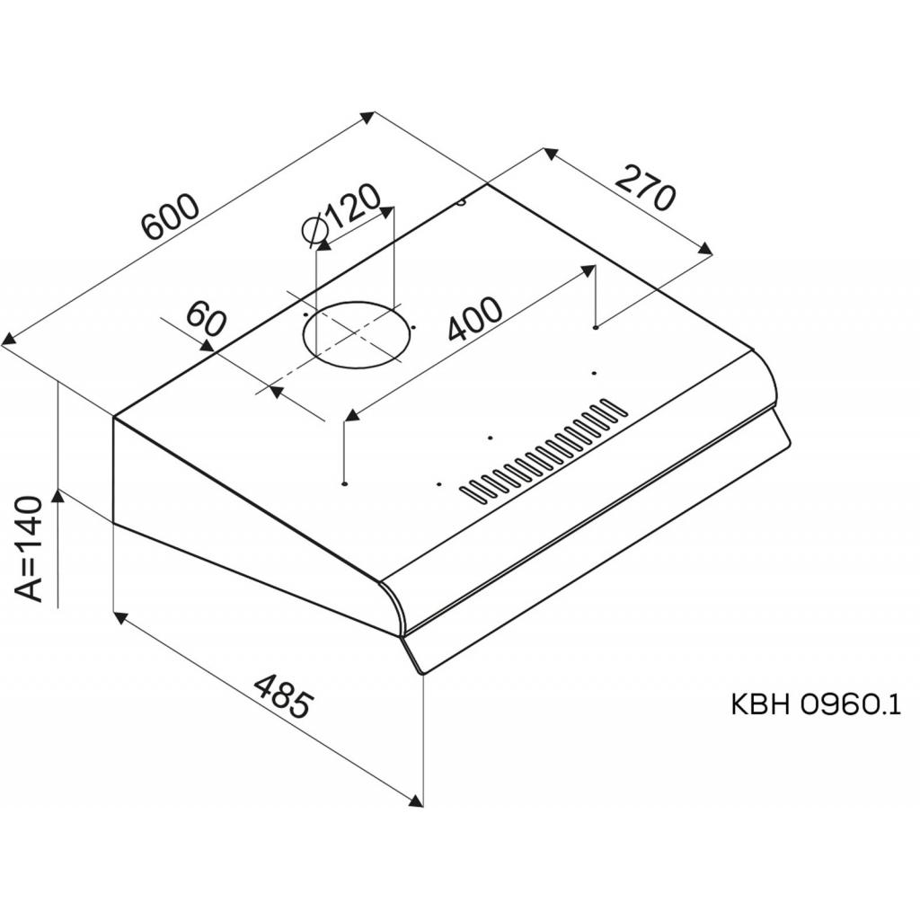 Витяжка кухонна Kernau KBH 0960.1 X зображення 3