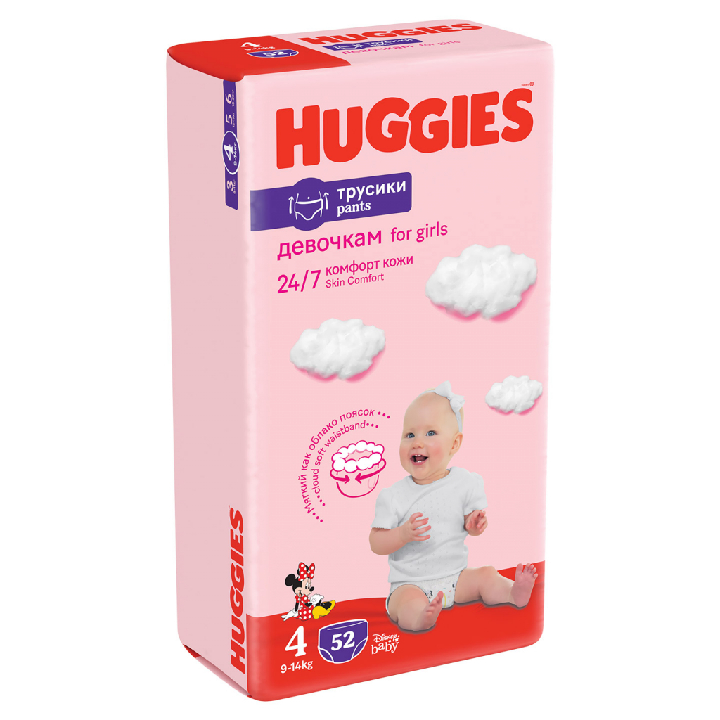 Подгузники Huggies Pants 4 Mega (9-14 кг) для девочек 104 шт (5029054568095) изображение 2