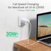 Зарядний пристрій Ugreen USB-C PD30W CD127 white (70161) зображення 4
