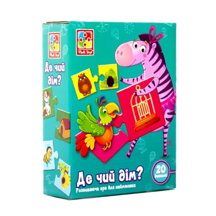 Развивающая игрушка Vladi Toys Где чей дом , украинский язык (VT1804-30)