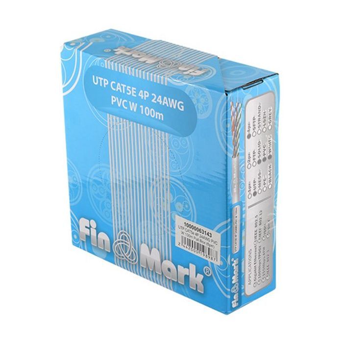 Кабель сетевой FinMark UTP 100м CAT5e 4P 24AWG PVC W Pull Box (163143) изображение 2