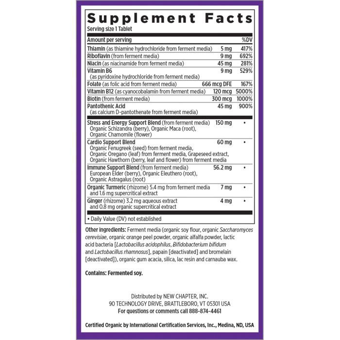 Витамин New Chapter Коэнзим В-Комплекса, Coenzyme B Complex, 30 таблеток (NC0112) изображение 2