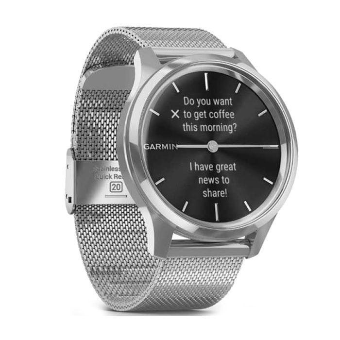 Смарт-часы Garmin vivomove Luxe, S/E EU, Silver, Milanese (010-02241-23) изображение 3