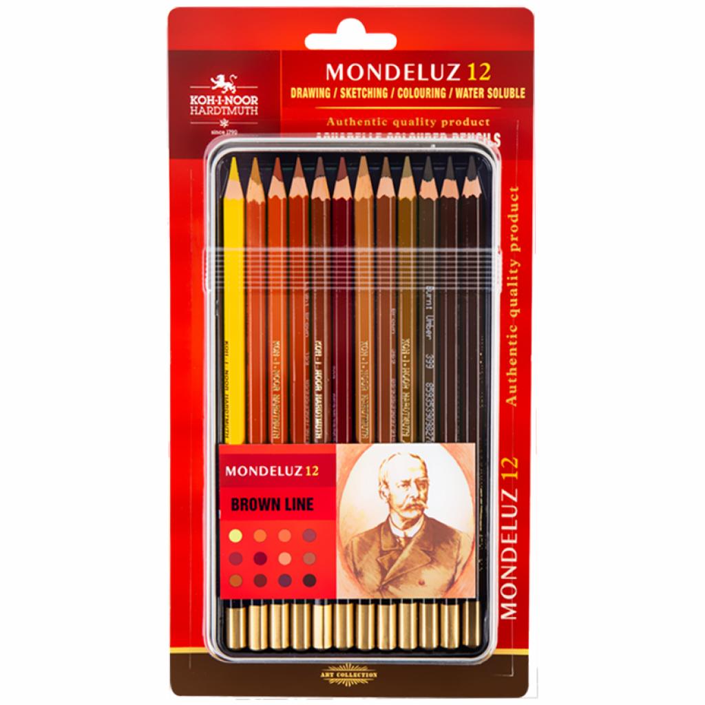 Олівці кольорові Koh-i-Noor Mondeluz Brown Line 12 кольорів (3722012011) зображення 4