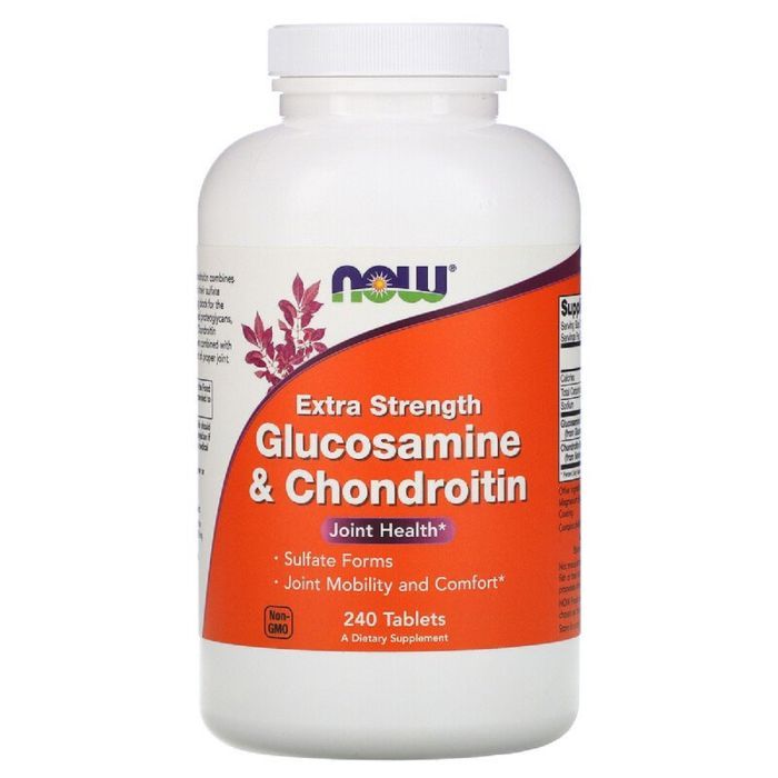 Витамин Now Foods Глюкозамин И Хондроитин Усиленного действия, Glucosamine & C (NOW-03244)