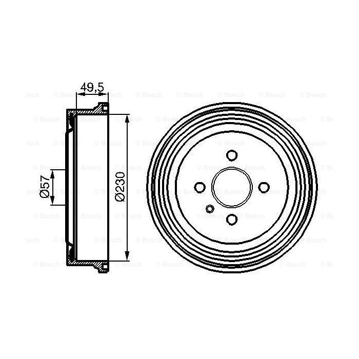 Гальмівний барабан Bosch 0 986 477 100