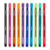 Ручка гелевая Unimax набор Trigel-3 ассорти цветов 0.5 мм, 10 цветов корпуса (UX-132-20) изображение 3