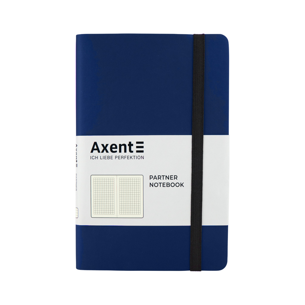 Блокнот Axent Partner Soft, 125х195, 96арк, кліт, сірий (8206-15-A)