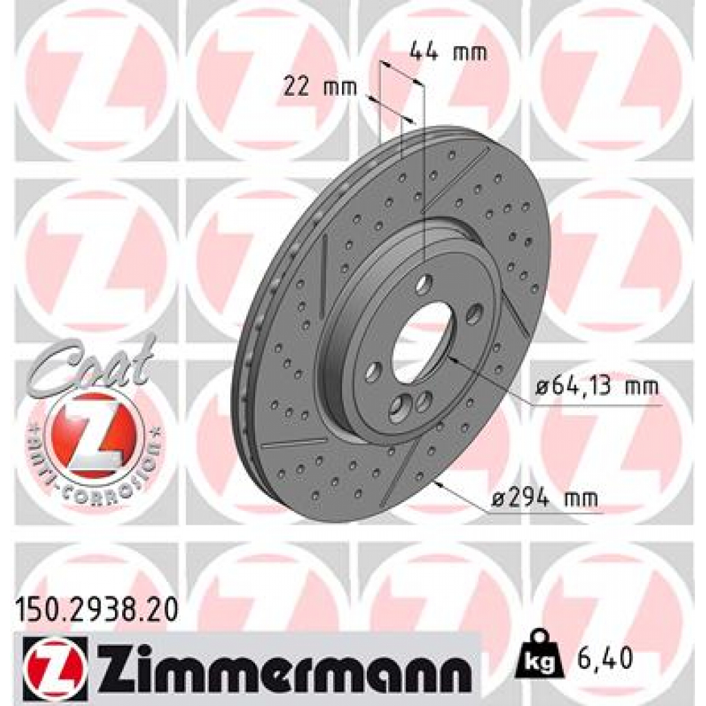 Тормозной диск ZIMMERMANN 150.2938.20