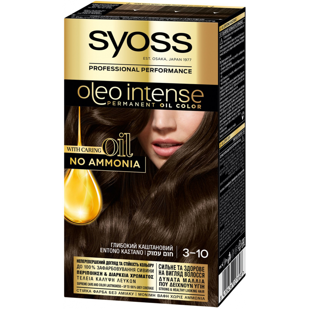 Фарба для волосся Syoss Oleo Intense 3-10 Глибокий каштановий 115 мл (8410436227698)