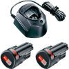 Аккумулятор к электроинструменту Bosch PBA 2x12В, 1.5Аг и ЗУ GAL 1210 CV (1.600.A01.L3E)