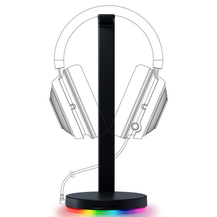 Підставка для гарнітури Razer Base Station V2 Chroma Mercury (RC21-01510300-R3M1) зображення 6