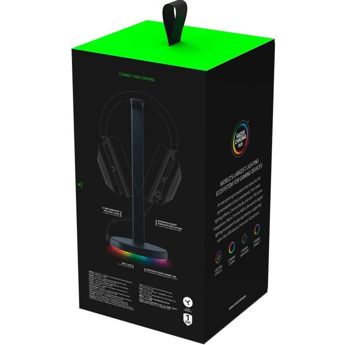Підставка для гарнітури Razer Base Station V2 Chroma Mercury (RC21-01510300-R3M1) зображення 8