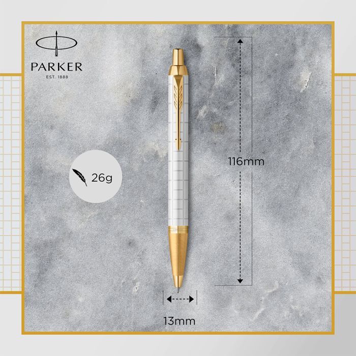 Ручка шариковая Parker IM 17 Premium Pearl GT BP (24 732) изображение 3