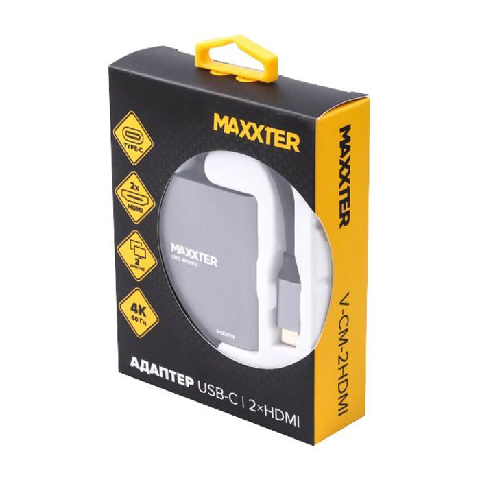 Переходник Maxxter USB-C to 2 HDMI 2 display (V-CM-2HDMI) изображение 3