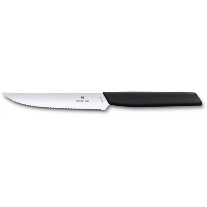 Кухонный нож Victorinox Swiss Modern SteakPizza 12 см Serrated Black (6.9003.12W)