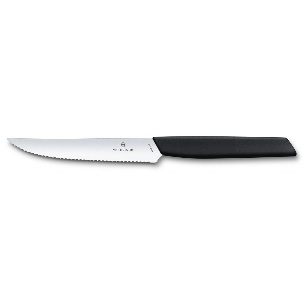 Кухонный нож Victorinox Swiss Modern SteakPizza 12 см Serrated Black (6.9003.12W)