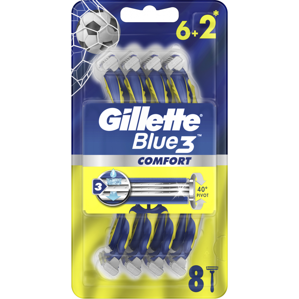 Бритва Gillette Blue 3 Comfort одноразовая 8 шт. (7702018604319)
