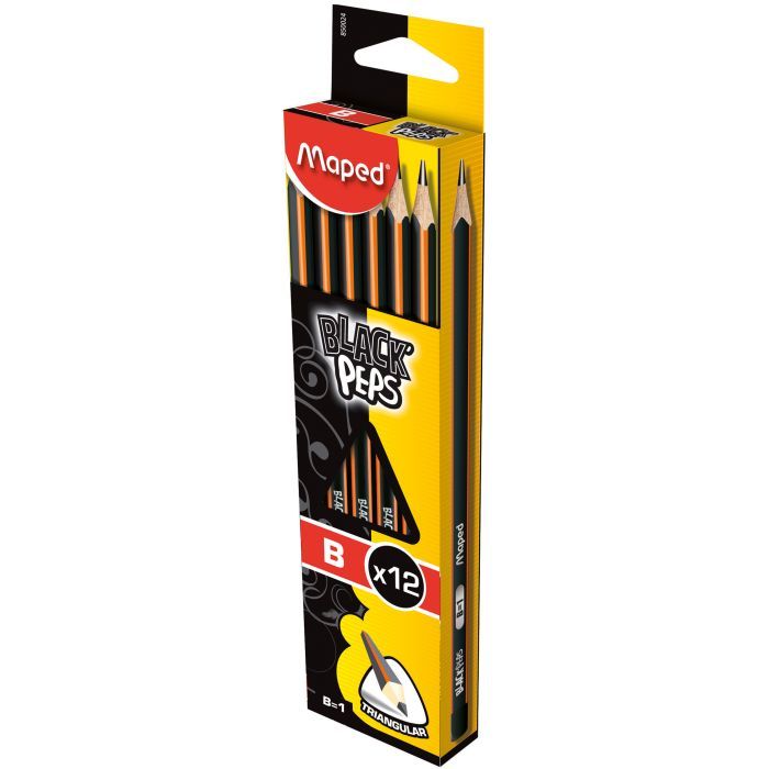 Карандаш графитный Maped BLACK PEPS, HB, без ластика (MP.850021) изображение 2