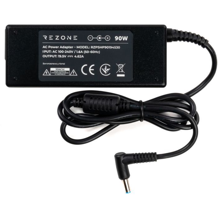 Блок питания к ноутбуку Rezone HP 90W 19.5V 4.62А 4.5*3.0 (RZPSHP90194530) изображение 2