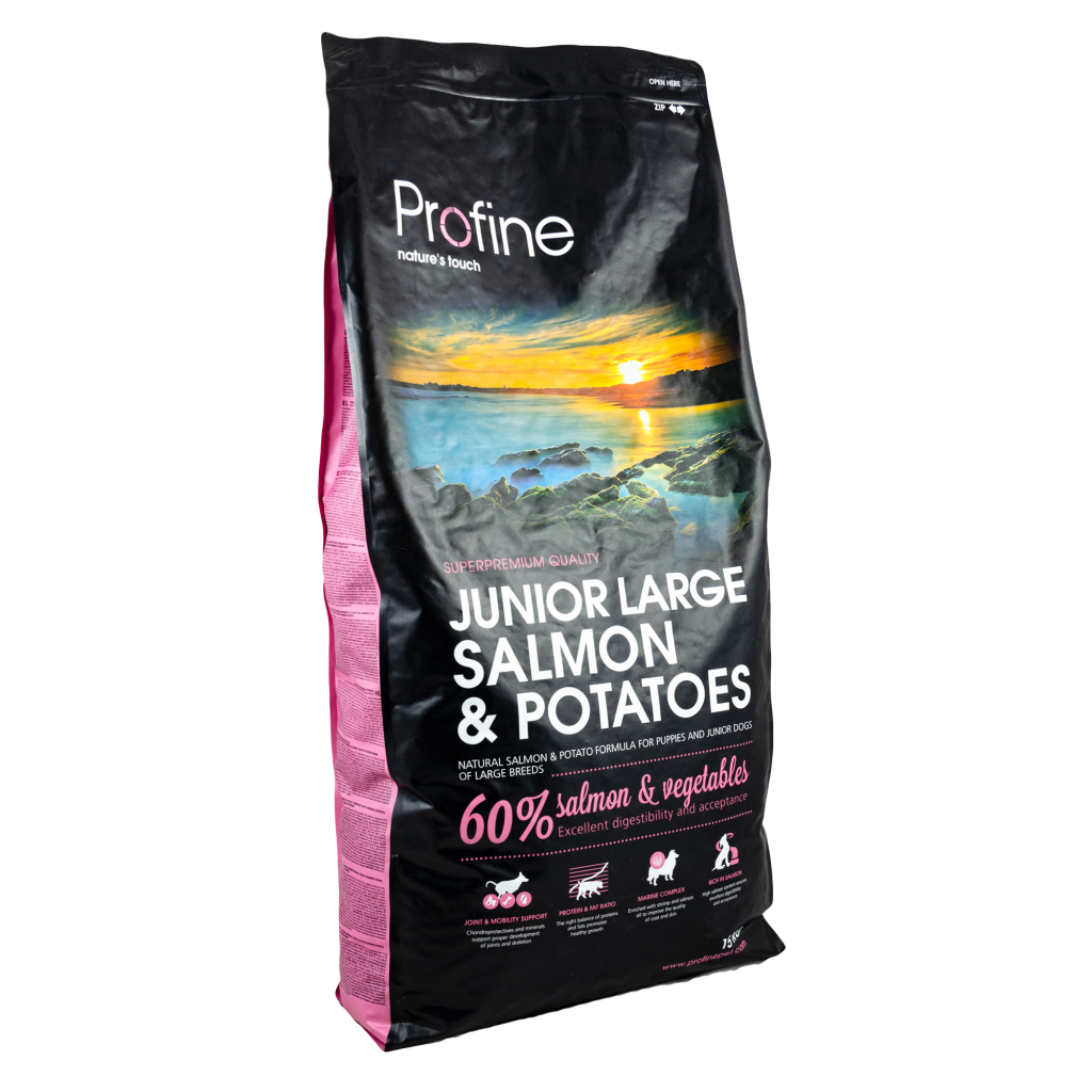 Сухой корм для собак Profine Junior Large Salmon с лососем и картофелем 15 кг (8595602517596) изображение 2
