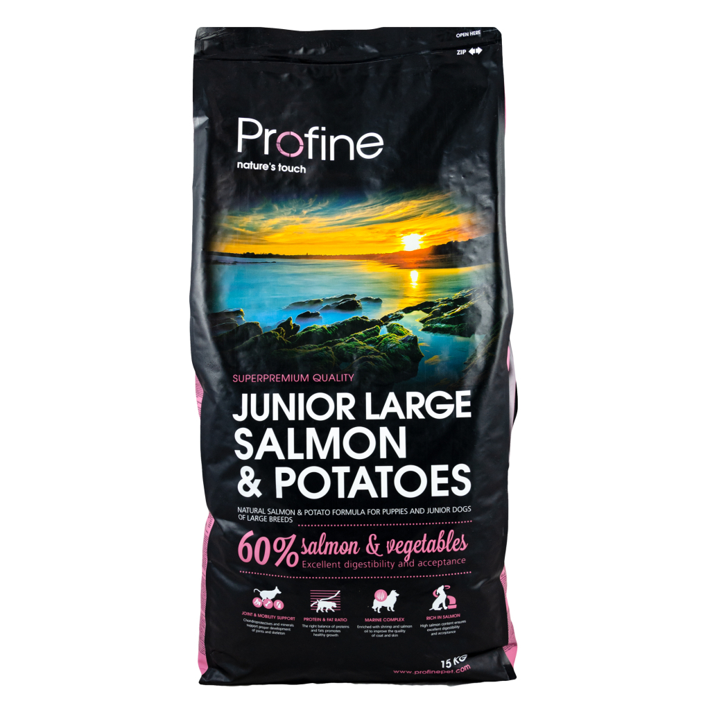 Сухий корм для собак Profine Junior Large Salmon з лососем і картоплею 15 кг (8595602517596)
