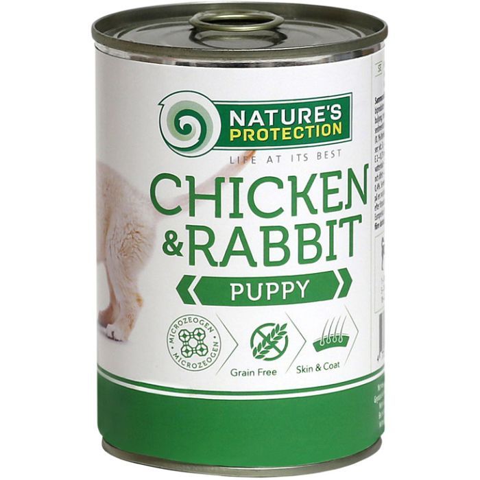 Консервы для собак Nature's Protection Puppy Chicken&Rabbit 400 г (KIK45090)