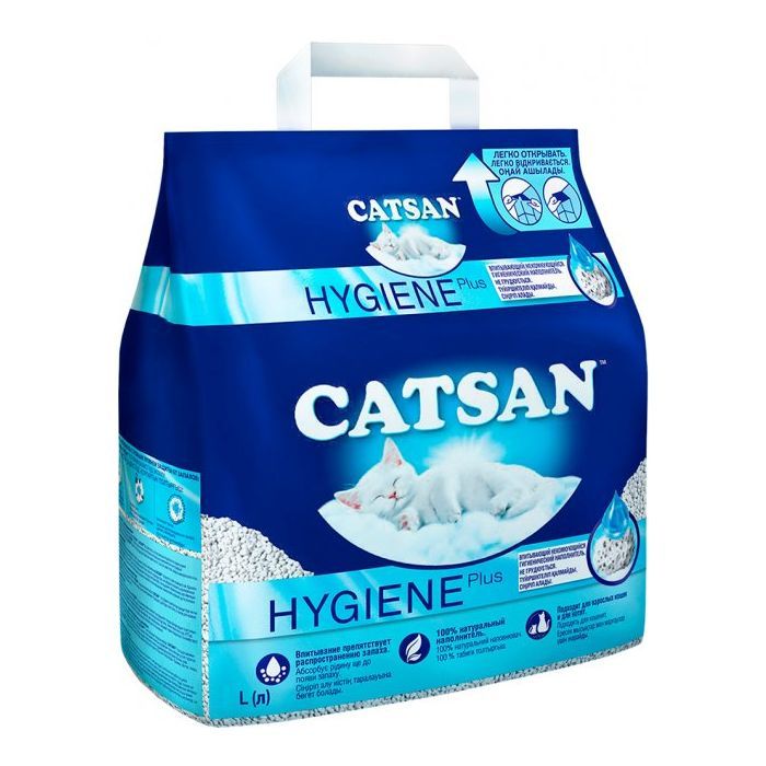 Наповнювач для туалету Catsan Hygiene plus Мінеральний вбирний 10 л (4008429130403/4008429122866)