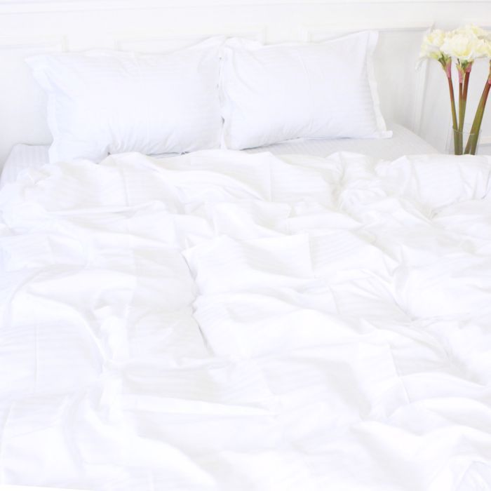 Постільна білизна MirSon Satin Stripe 30-0001 White 160х220 Сімейний (2200005245712) зображення 2