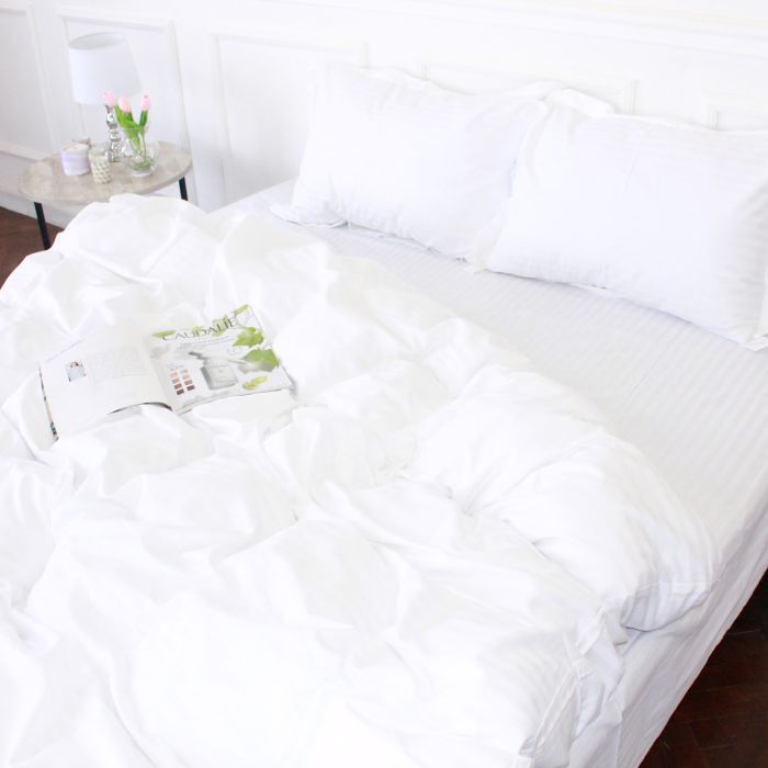Постільна білизна MirSon Satin Stripe 30-0001 White 160х220 Сімейний (2200005245712) зображення 3