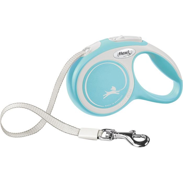 Повідець для собак Flexi New Comfort XS стрічка 3 м (блакитний) (4000498043417)