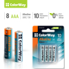 Батарейка ColorWay AAA LR03 Alkaline Power (щелочные) * 8 blister (CW-BALR03-8BL) изображение 2