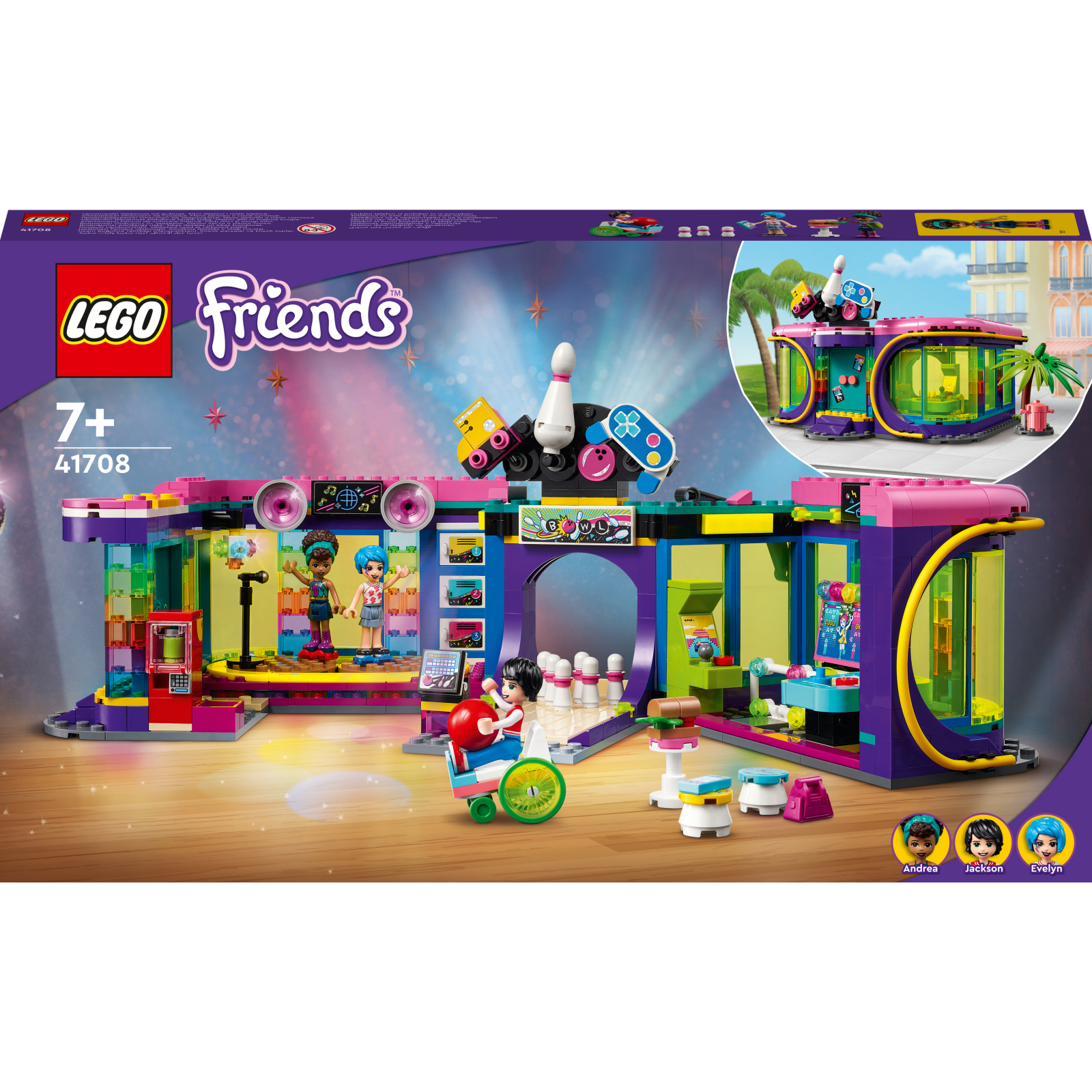 Конструктор LEGO Friends Диско-аркада на роликах 642 деталей (41708)