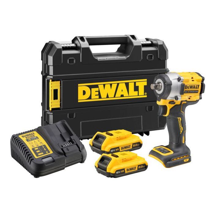 Гайковерт DeWALT 18 В XR Li-lon,406 Нм, 2 Ah, 2 АКБ, ЗП, TSTAK (DCF921D2T)