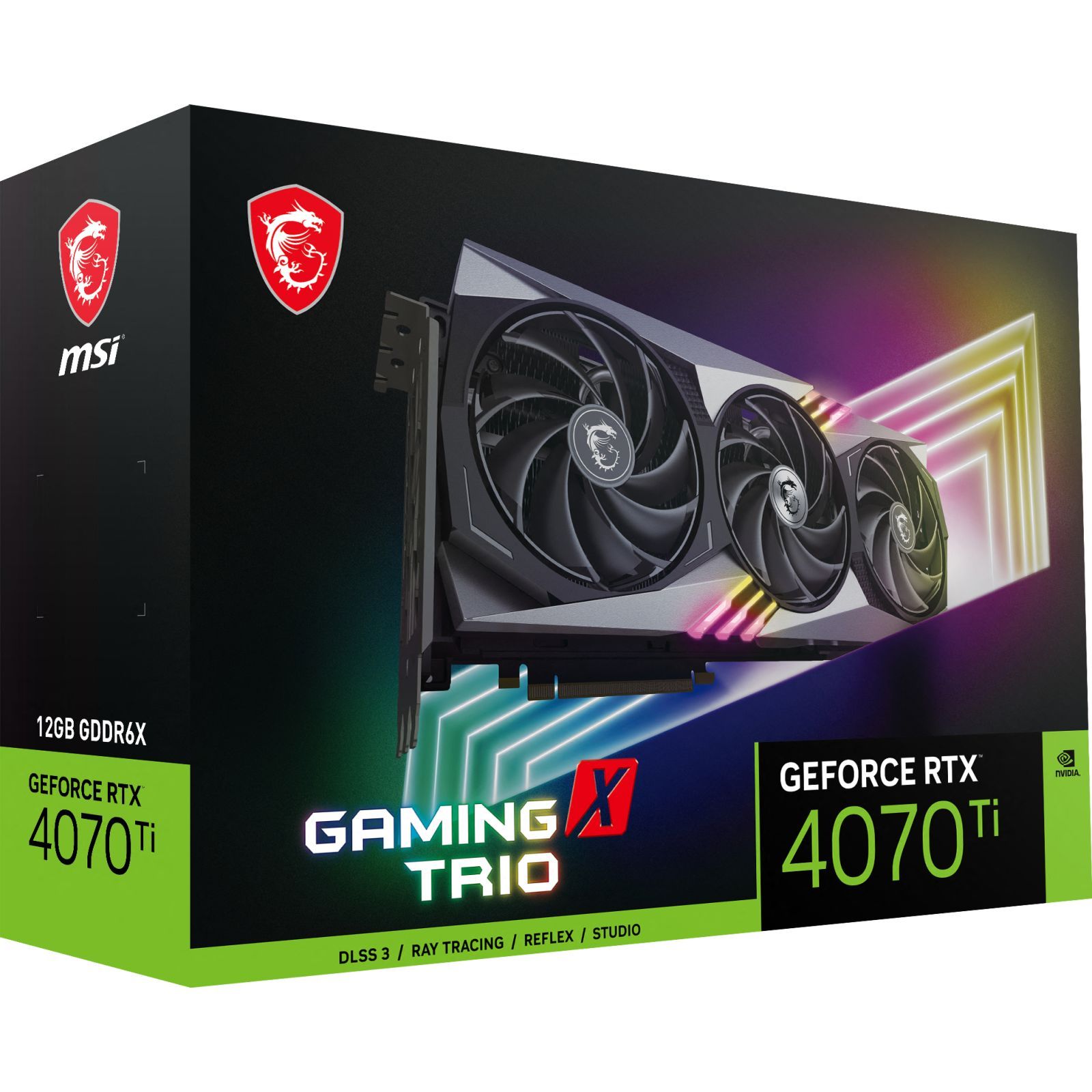 ᐈ Купить видеокарту MSI GeForce RTX4070Ti 12Gb GAMING X TRIO (RTX