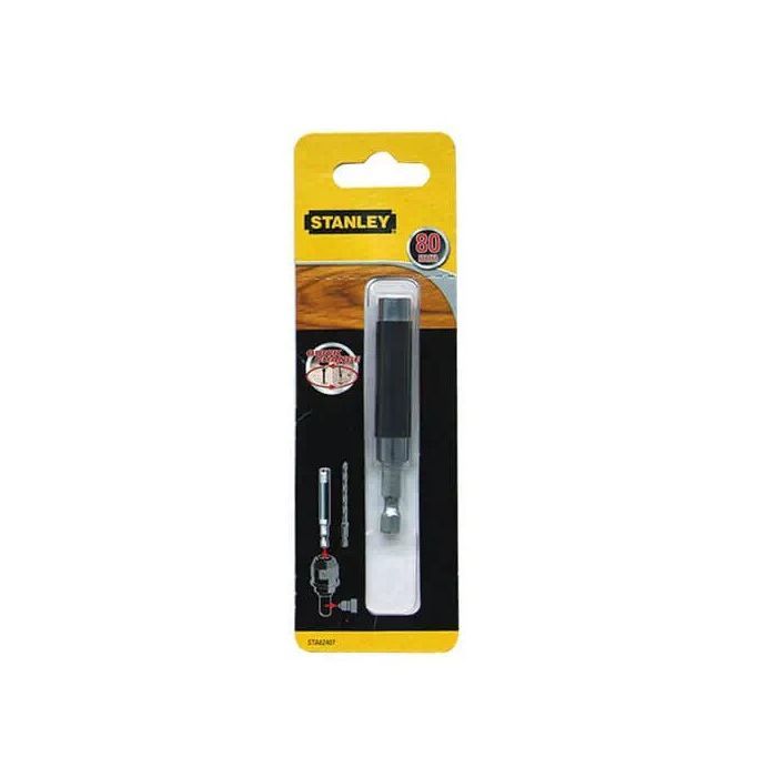 Держатель для бит Stanley магнитный Superlock, L=80 мм, хвостовик 1/4, 6.3 мм (STA62407)