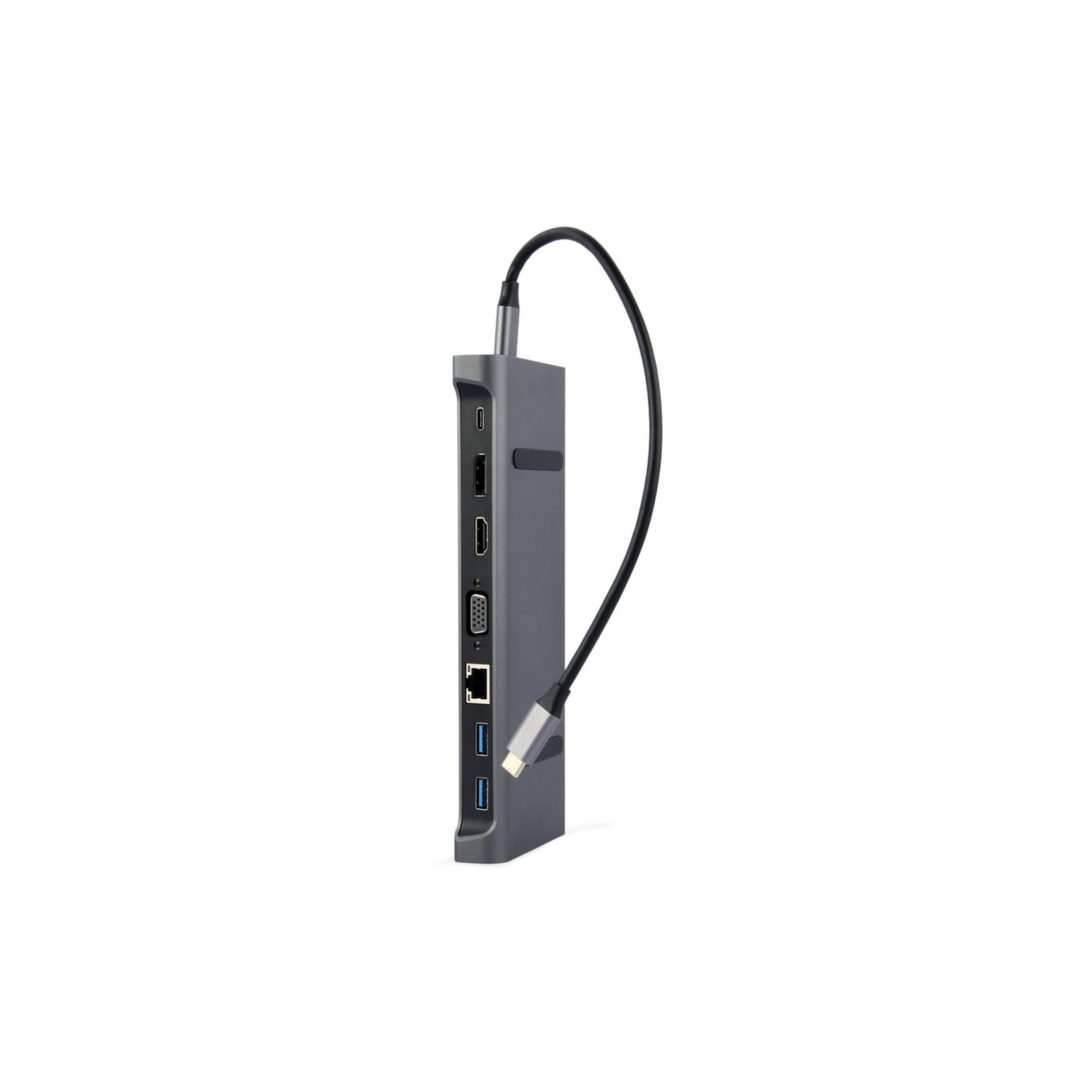 Концентратор Cablexpert USB-C 9-in-1 (USB-hub + HDMI/VGA/PD/CR/LAN/3.5mm) (A-CM-COMBO9-02) зображення 2
