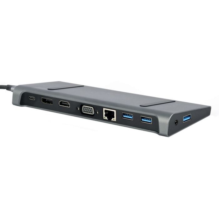 Концентратор Cablexpert USB-C 9-in-1 (USB-hub + HDMI/VGA/PD/CR/LAN/3.5mm) (A-CM-COMBO9-02) изображение 3